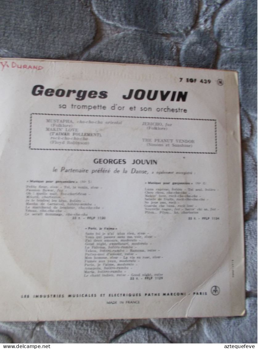 VINYL GEORGES JOUVIN "MUSTAPHA"... 45 T EP - Formatos Especiales