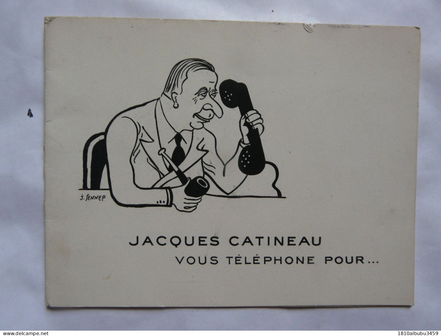 VIEUX PAPIERS - CARTE DE VOEUX ILLUSTREE : Jacques CATINEAU 1954 - Loterijbiljetten