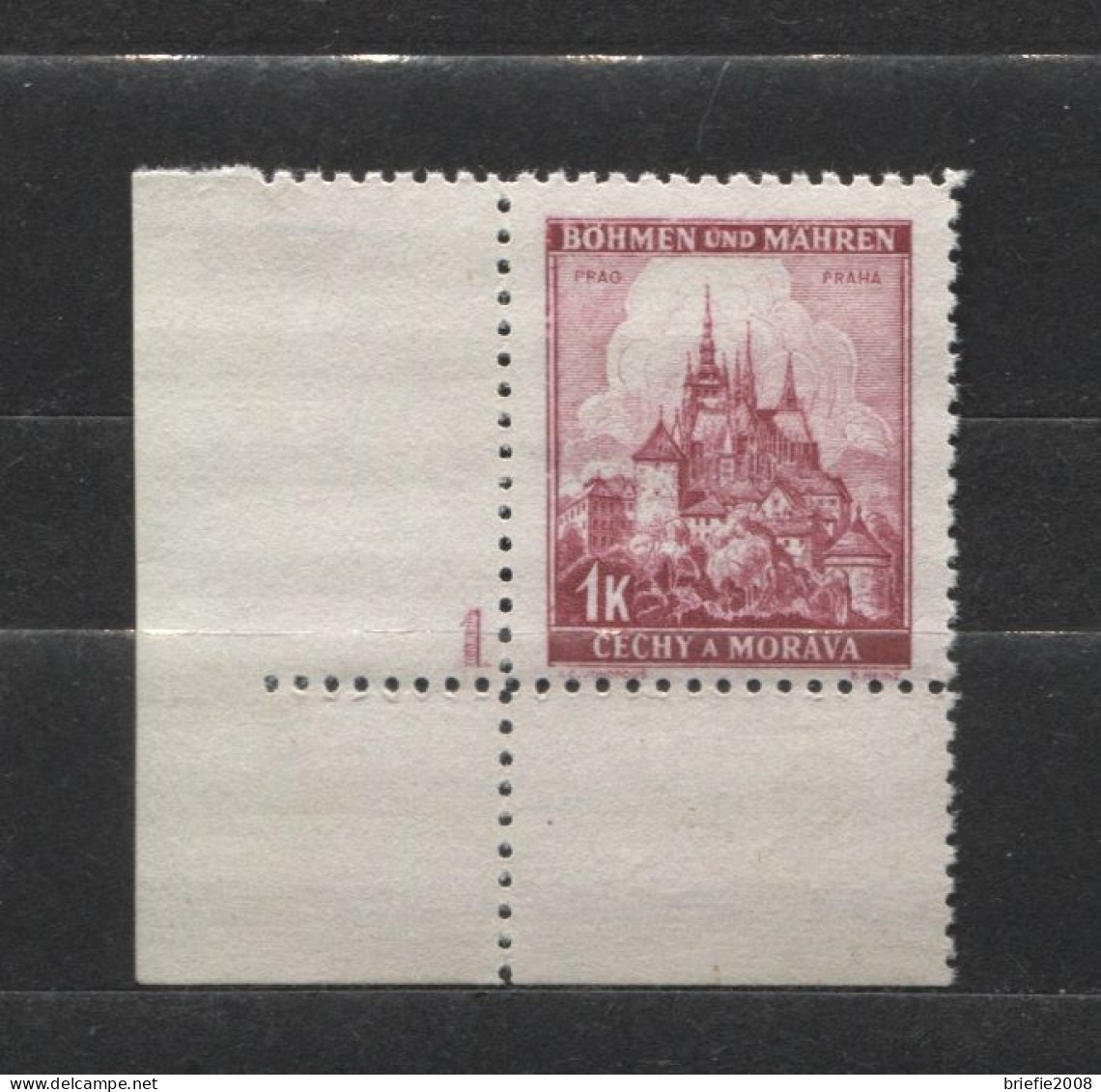 Böhmen Und Mähren # 28 Platten-Nr. 1 Breiter Unterrand Aus 50erBogen, Postfrisch - Unused Stamps