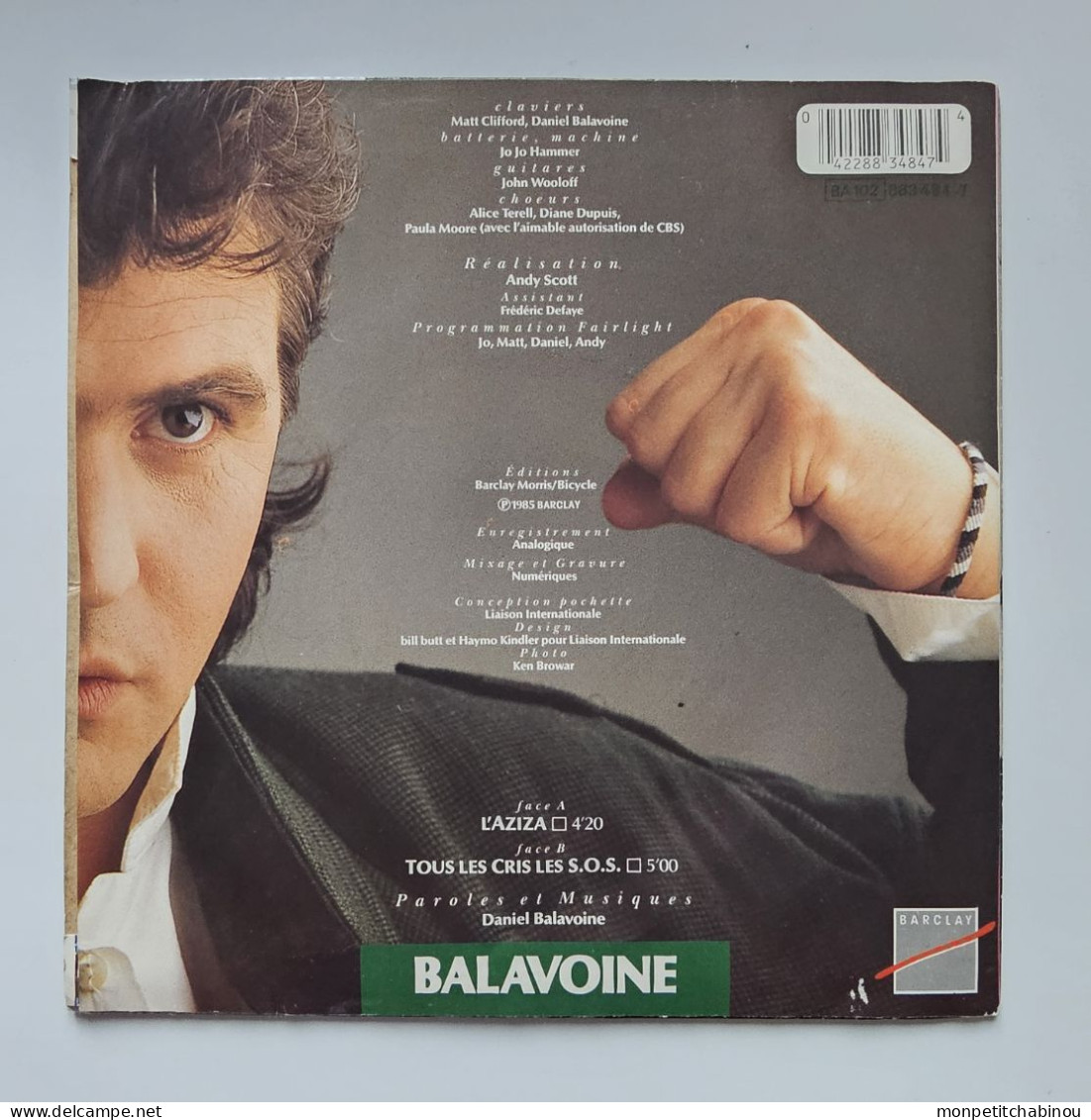 45T DANIEL BALAVOINE : L'Aziza - Otros - Canción Francesa