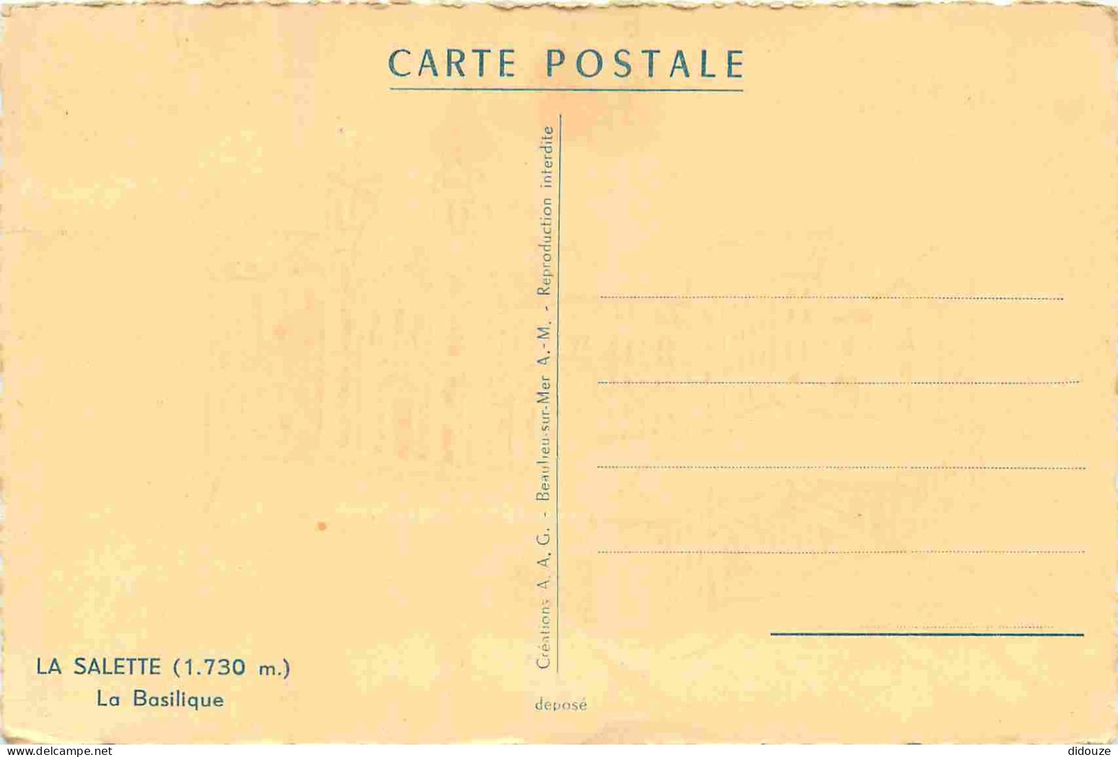 38 - La Salette - La Basilique - Carte Dentelée - CPA - Voir Scans Recto-Verso - La Salette