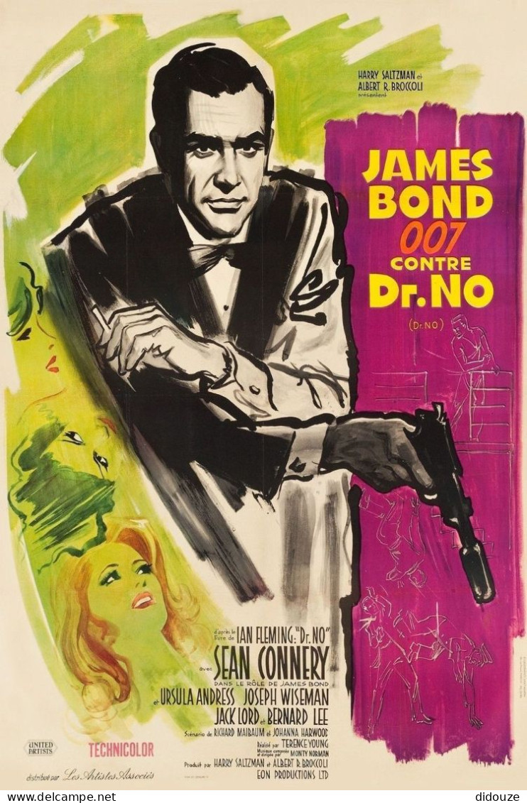 Cinema - James Bond 007 Contre Dr No - Sean Connery - Ursula Andress - Illustration Vintage - Affiche De Film - CPM - Ca - Affiches Sur Carte