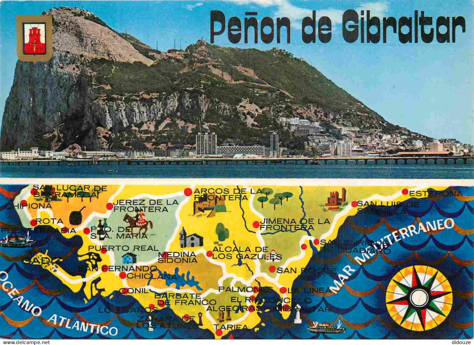 Gibraltar - Multivues - Carte Géographique - CPM - Voir Scans Recto-Verso - Gibraltar