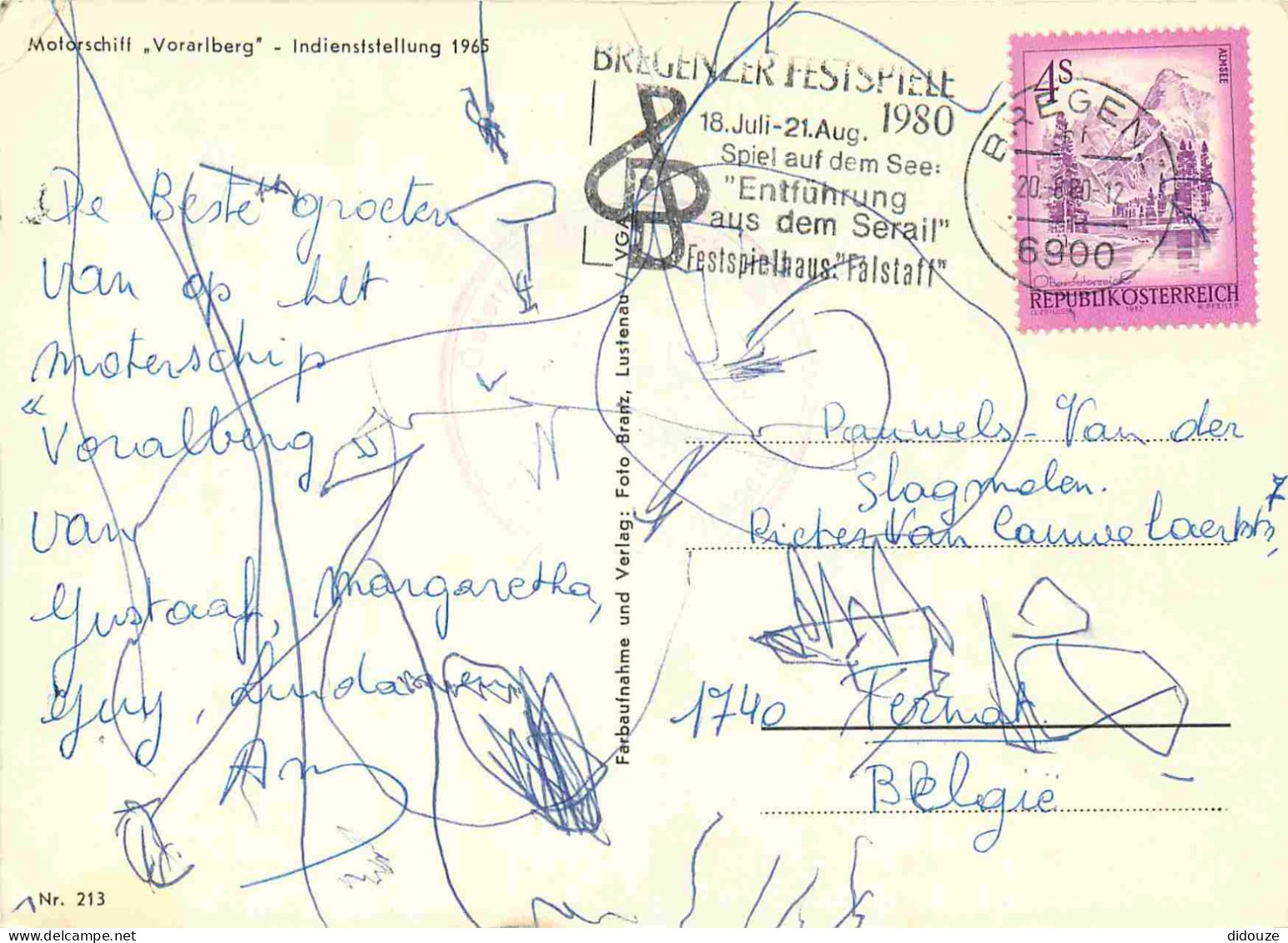 Bateaux - Bateaux Promenade - Motorschiff Vorarlberg - Indienststelluing 1965 - CPM - Voir Scans Recto-Verso - Sonstige & Ohne Zuordnung