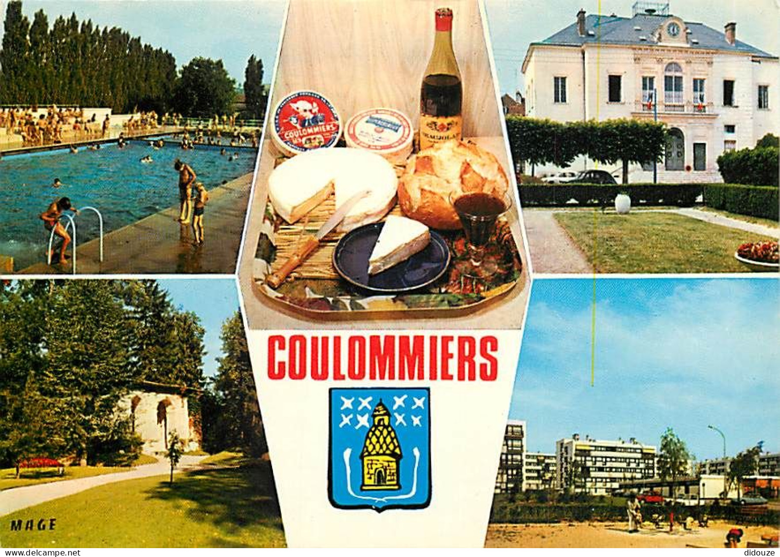 77 - Coulommiers - Multivues - Piscine - Blasons - Fromages - CPM - Voir Scans Recto-Verso - Coulommiers