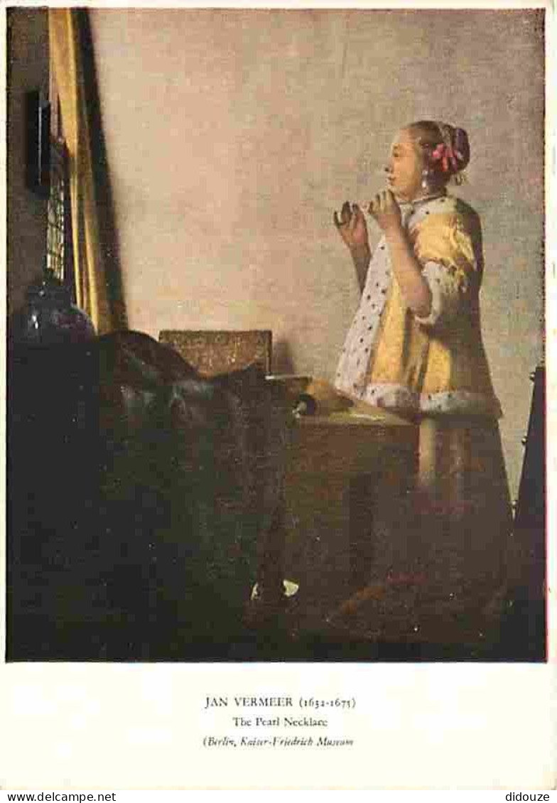 Art - Peinture - Johannes Vermeer Dit Jan Vermeer De Delft - The Pearl Necklace - CPM - Voir Scans Recto-Verso - Peintures & Tableaux