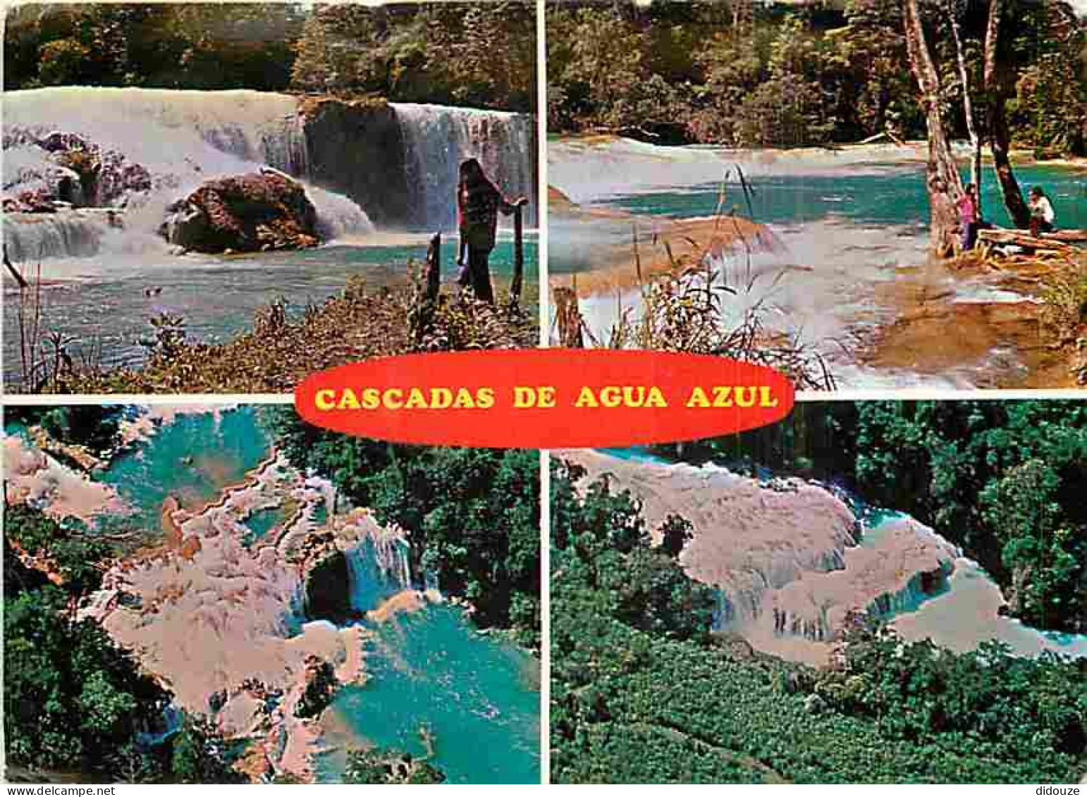 Mexique - Chiapas - Cascadas De Agua Azul - Multivues - CPM - Voir Scans Recto-Verso - Mexique