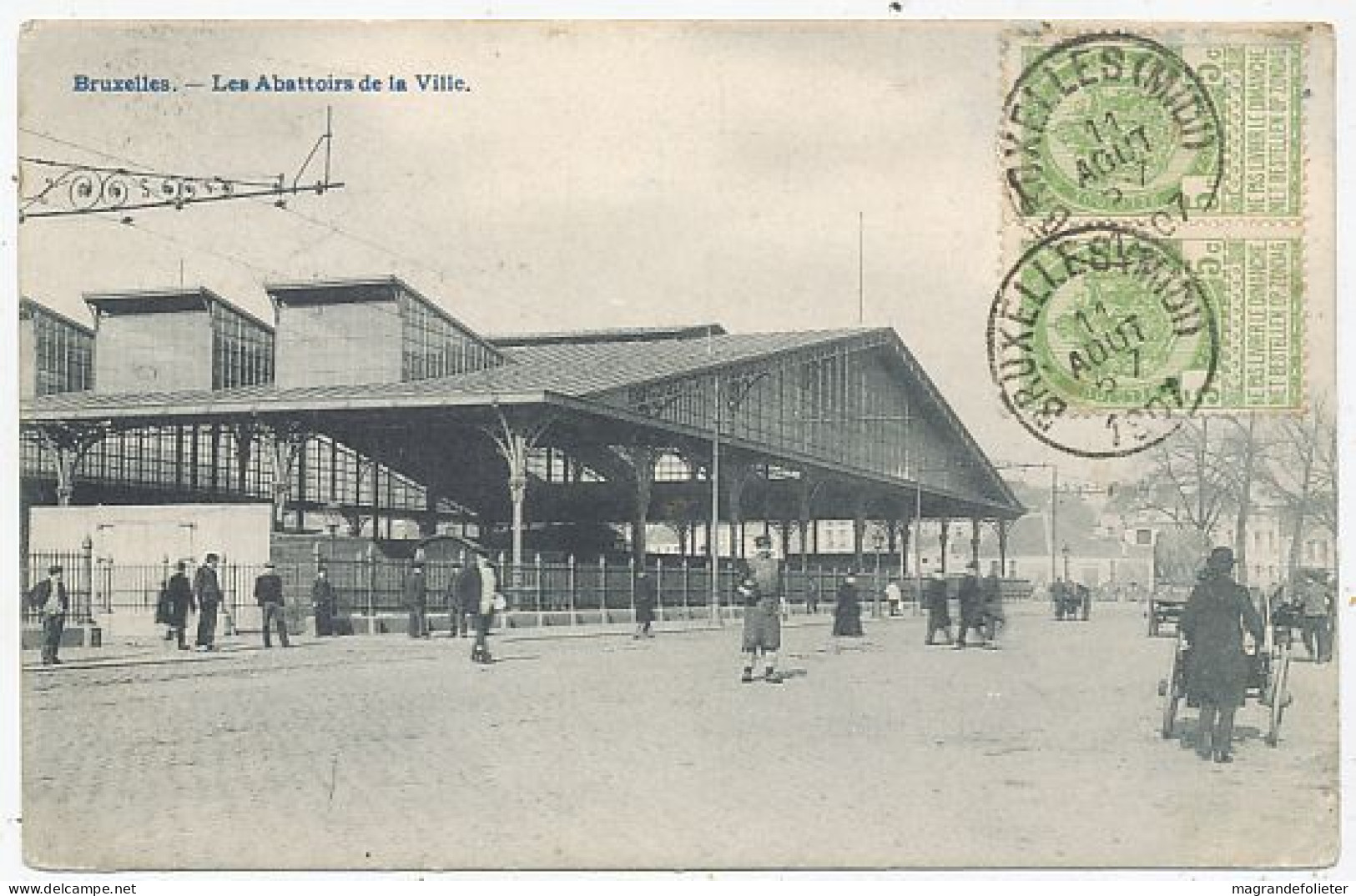 CPA CARTE POSTALE BELGIQUE BRUXELLES-ANDERLECHT LES ABATTOIRS DE LA VILLE 1907 - Anderlecht