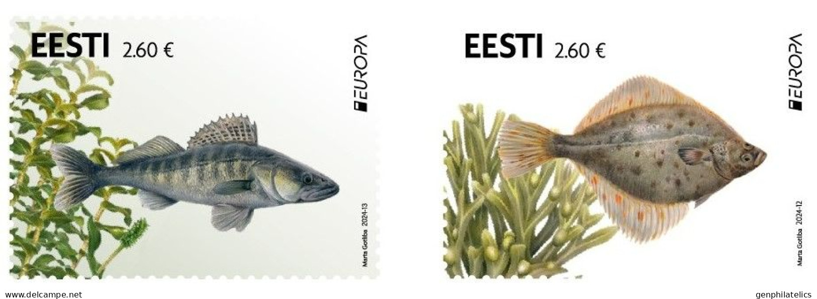 ESTONIA 2024 Europa CEPT. Underwater Fauna & Flora (Preorder) - Fine Set MNH - Estonia