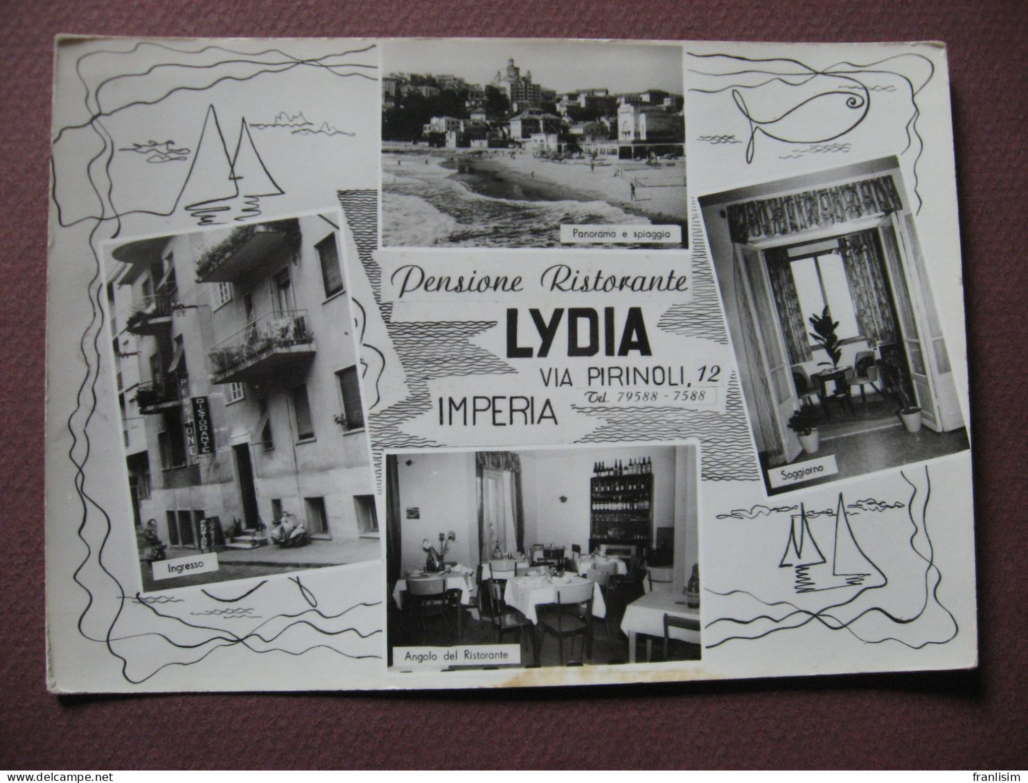 CPSM PHOTO IMPERIA Pensione Ristorante LYDIA  1970  RARO  RARE ? - Imperia