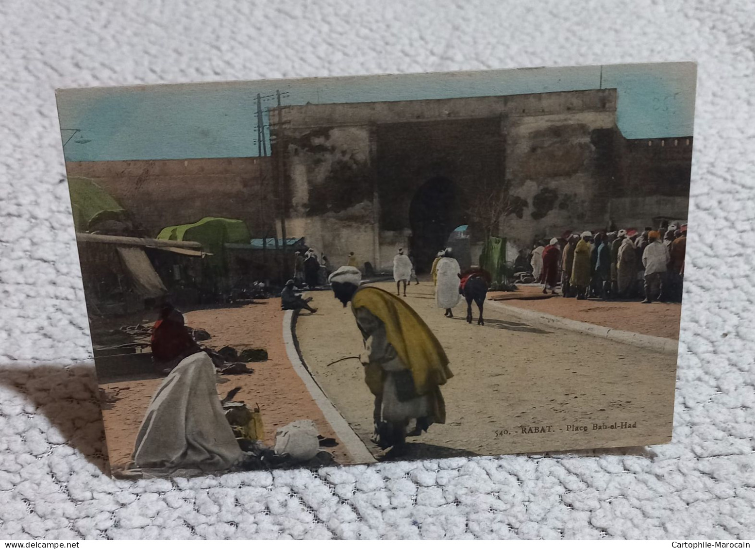 *B-Dlc-03*- Cp15 - RABAT : Place Bab El-Had - RARE CLICHÉ - - Rabat