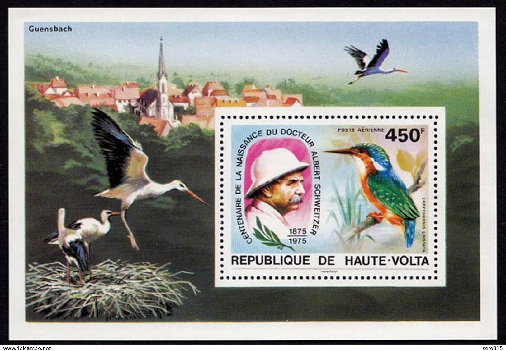 Obervolta 1975 Vögel Birds Animals Wildlife Bl.35 **  MNH  (9083 - Sonstige & Ohne Zuordnung