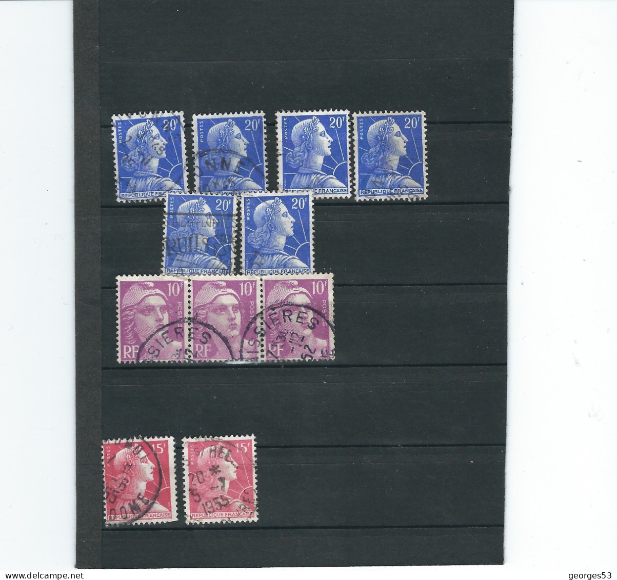 France  1 Lot De 11 Timbres  Oblitérés Divers  YT - Other & Unclassified