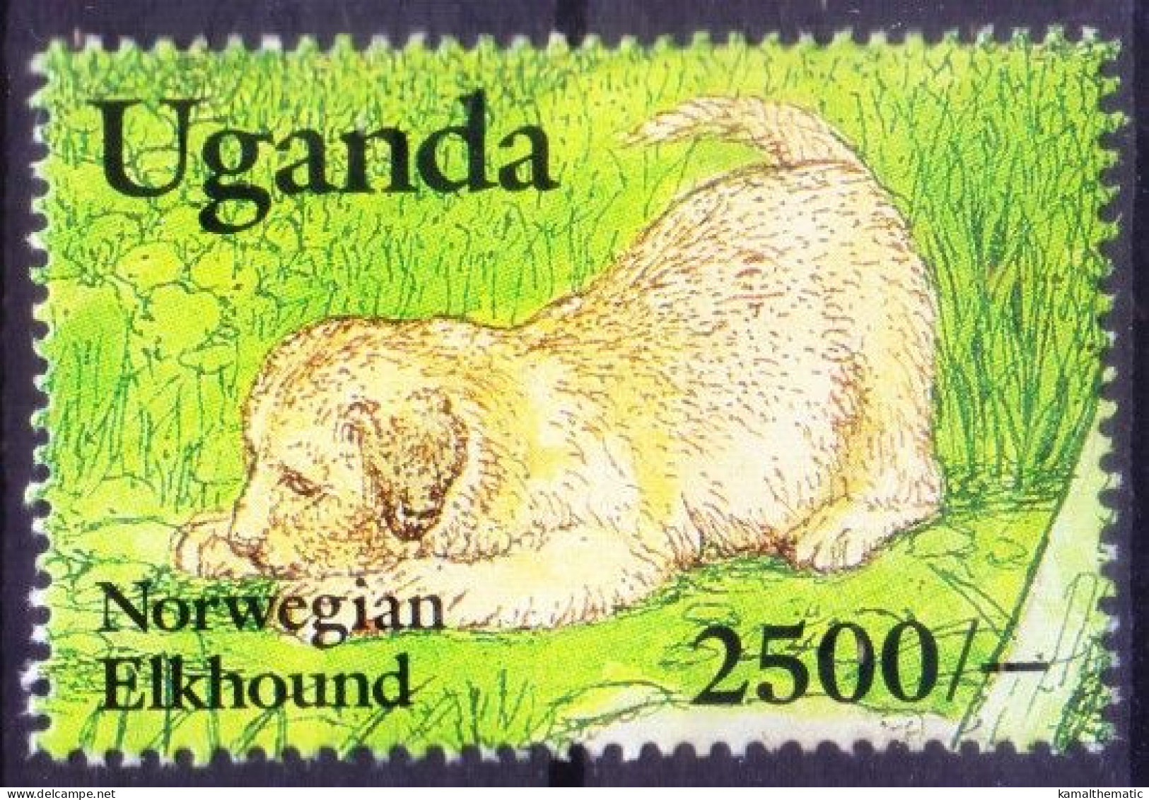 Uganda 1993 Mint No Gum, Norwegian Elkhound, Dogs, Animals - Honden