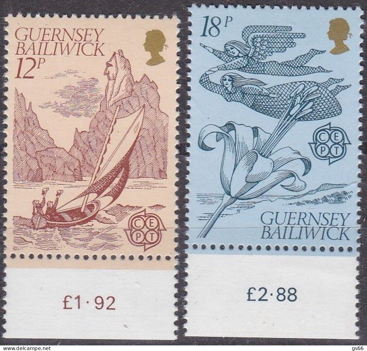 Guernsey, 1981, 223/24, MNG **, Europa: Folklore. - Guernesey