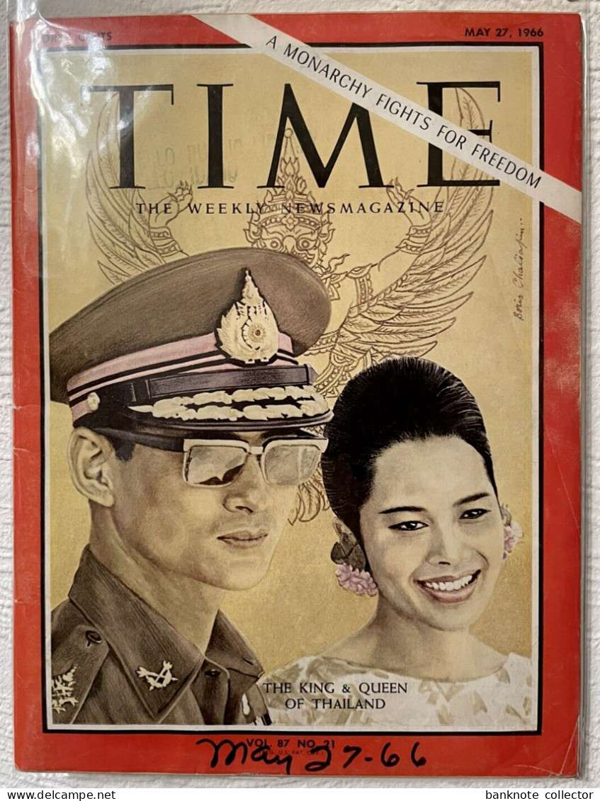 TIME Magazin - May 27. 1966 - The King & Queen Of Thailand - Siam, NO. 21 ! - Culture