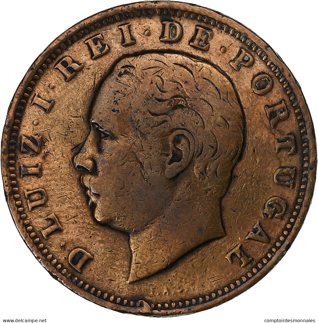 Portugal, Luiz I, 20 Reis, 1883, Lisbonne, Bronze, TB, KM:527 - Portogallo