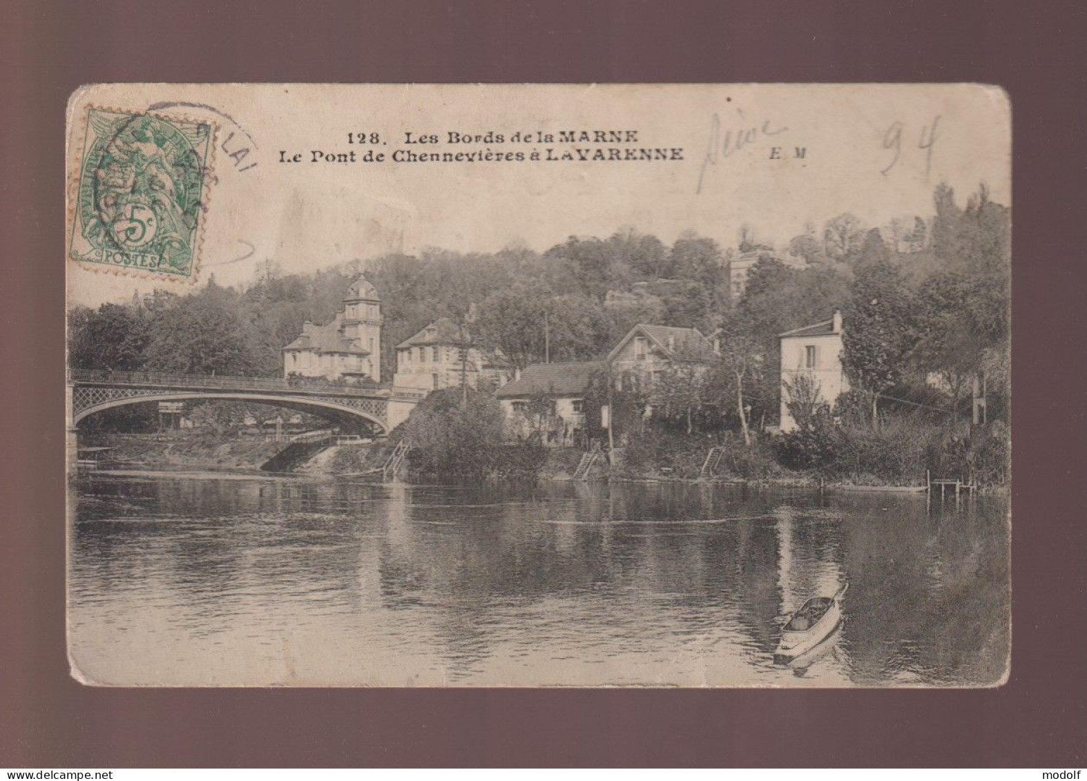 CPA - 94 - Les Bords De Marne - Le Pont De Chennevières à La Varenne - Circulée (état Moyen) - Chennevieres Sur Marne