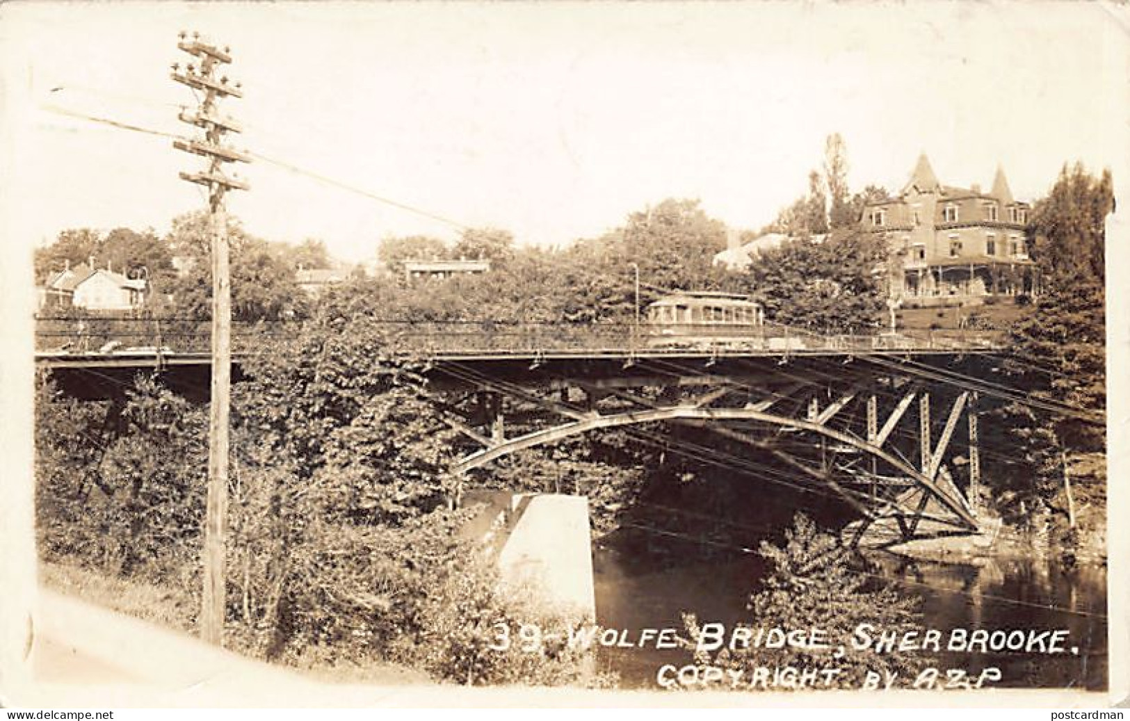 Canada - SHERBROOKE (QC) Wolfe Bridge - REAL PHOTO - Publ. A. Z. Pinsonneault 39 - Sherbrooke