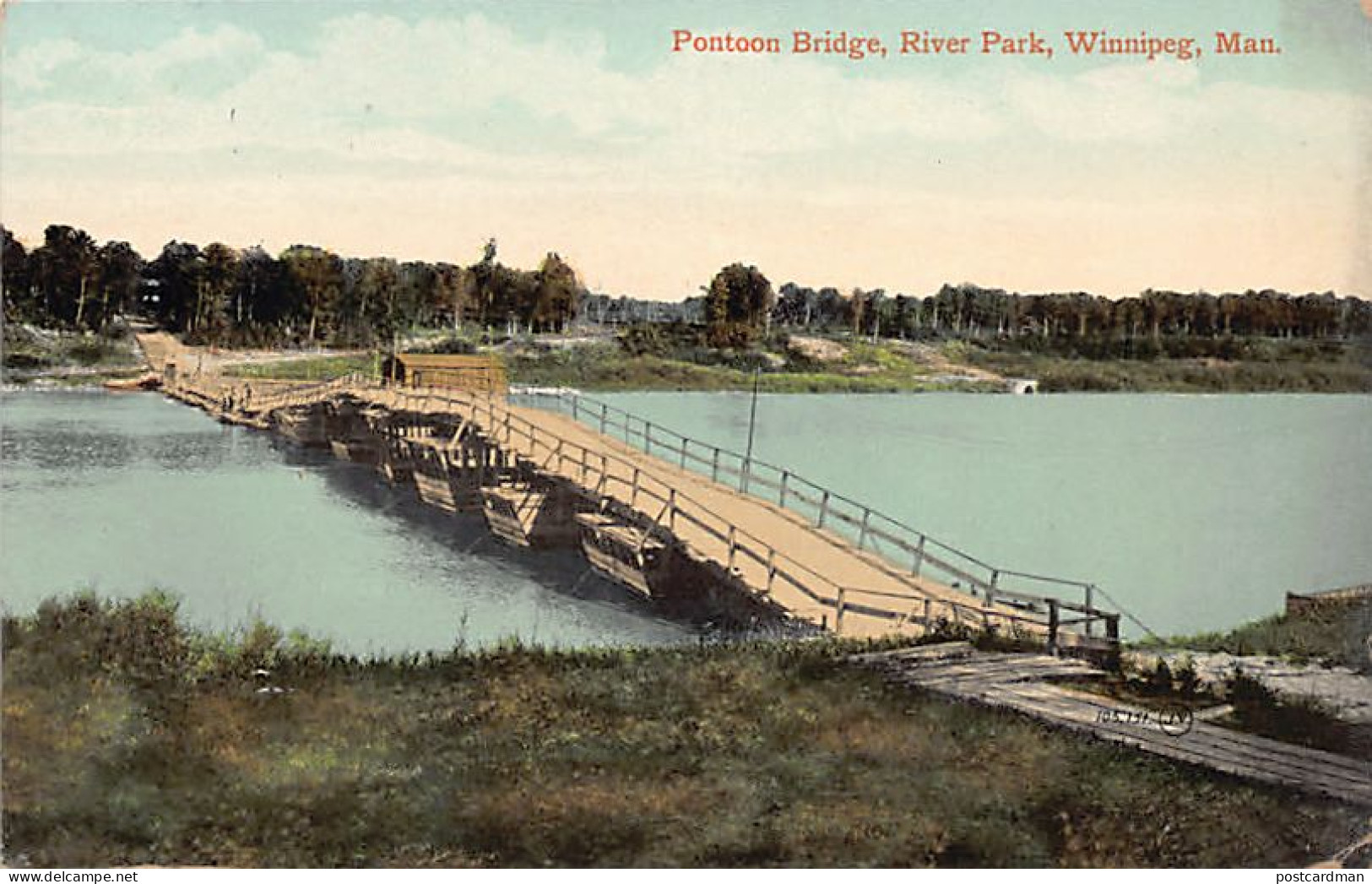Canada - WINNIPEG (MB) Pontoon Bridge, River Park - Publ. Valentine & Sons  - Winnipeg