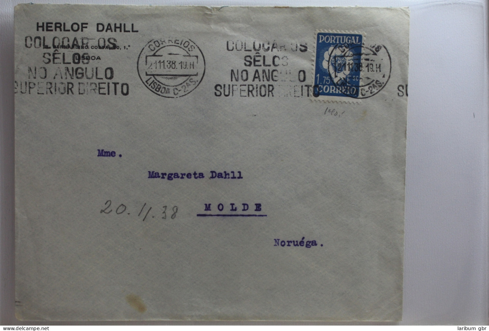 Portugal 605 Auf Brief Als Einzelfrankatur #BA307 - Other & Unclassified