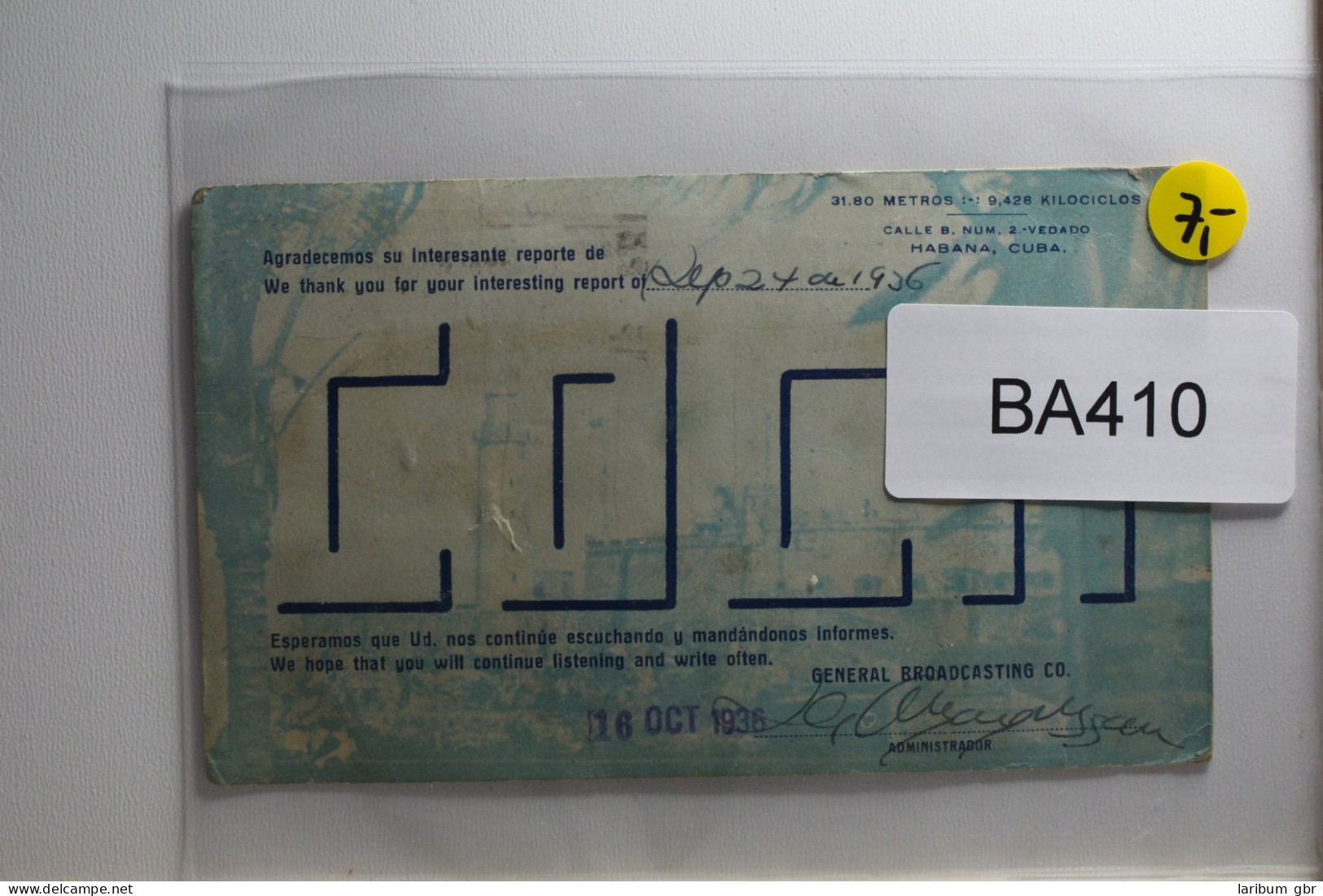 Cu (ba) Auf Postkarte #BA410 - Andere & Zonder Classificatie