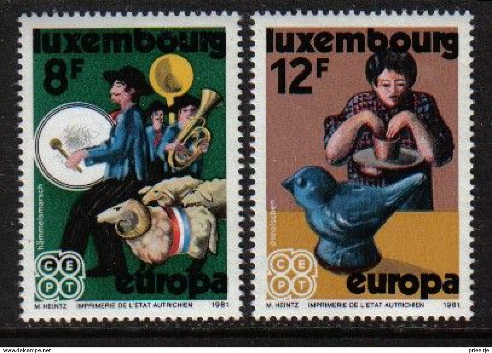 Luxemburg 1981 Europa Folklore Y.T. 981/982  ** - Nuovi