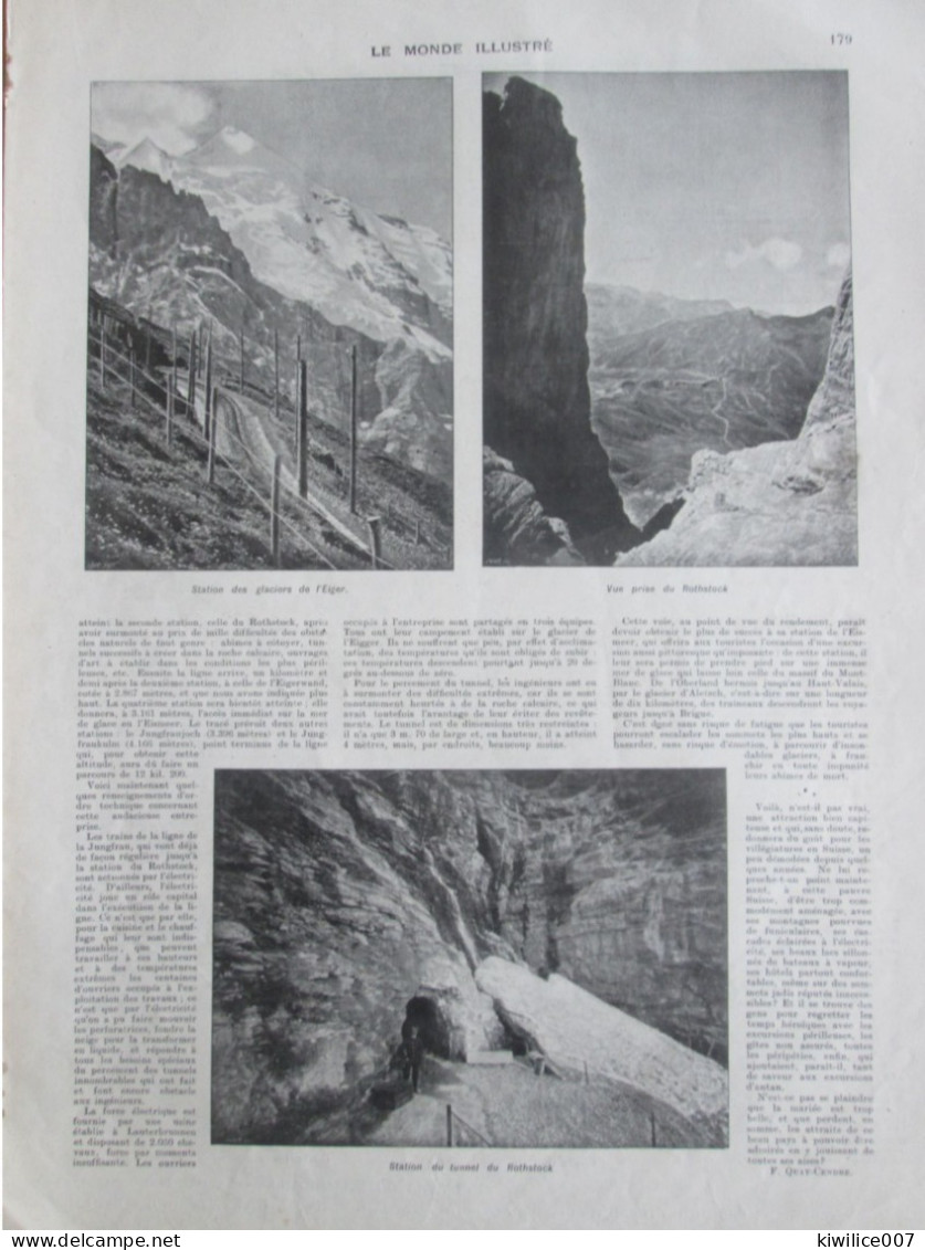 1903  LA PLUS HAUTE STATION  CHEMIN DE FER MONTAGNE JUNGTRAU  Glaciers Eiger Rothstock - Unclassified