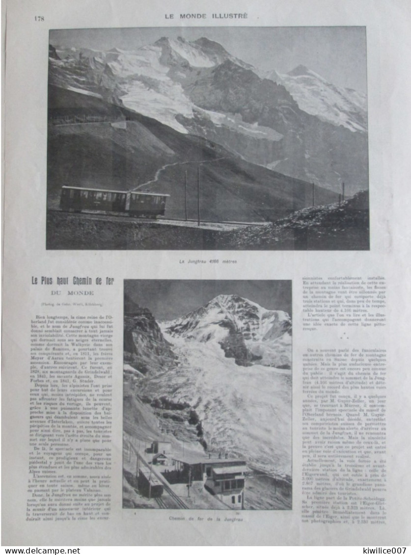 1903  LA PLUS HAUTE STATION  CHEMIN DE FER MONTAGNE JUNGTRAU  Glaciers Eiger Rothstock - Ohne Zuordnung