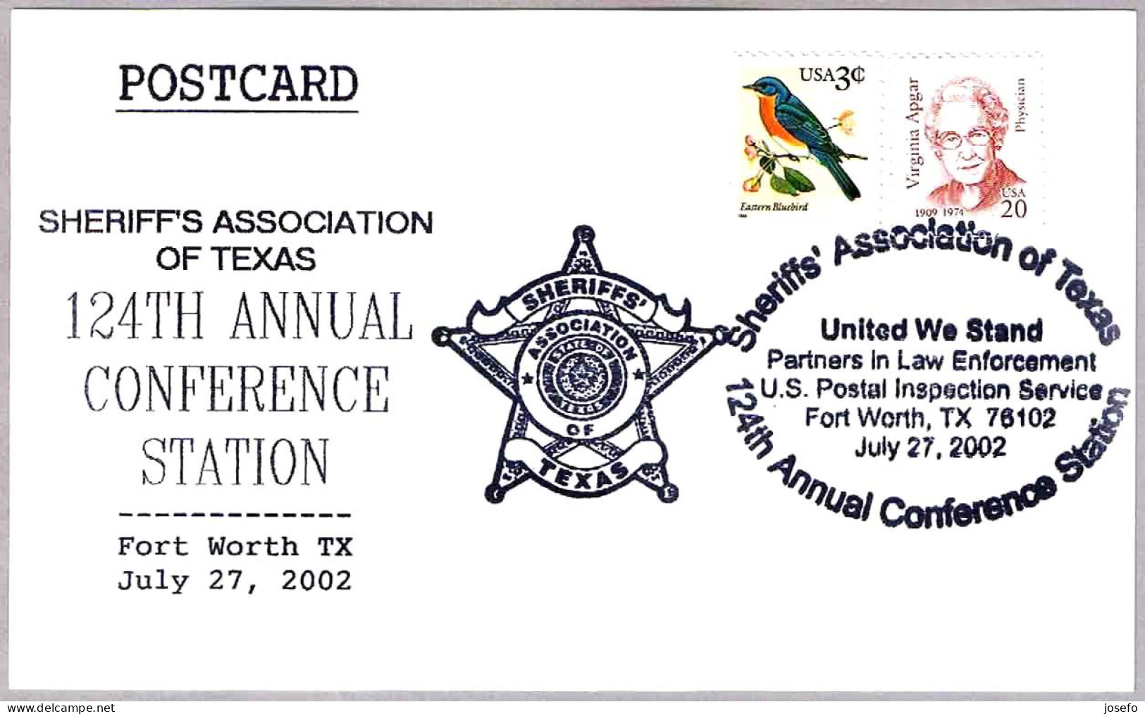 SHERIFF'S ASSOCIATION OF TEXAS - 124th Annual Conference. Fort Worth TX 2002 - Police - Gendarmerie