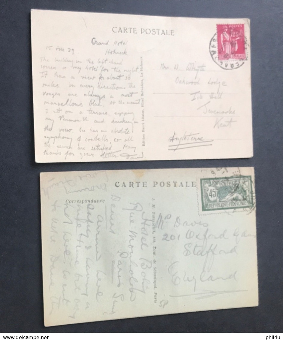 6 France Different Post Cards All Sent To England See - Nord-Pas-de-Calais