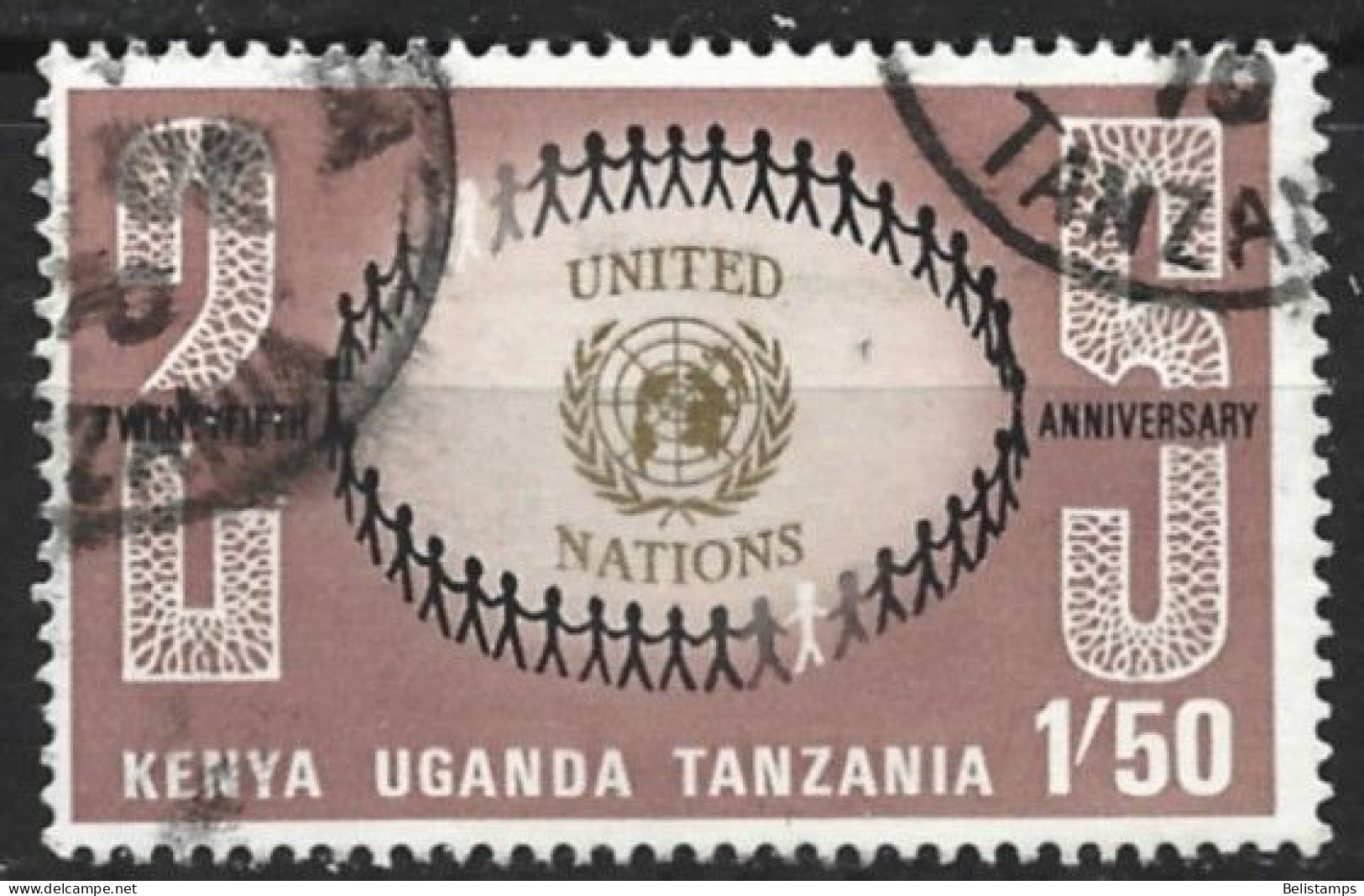 Kenya, Uganda & Tanzania 1970. Scott #223 (U) UN Emblem And People - Kenya, Ouganda & Tanzanie