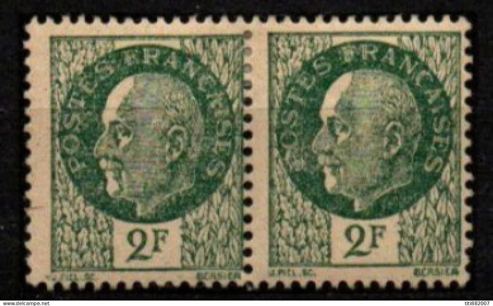 FRANCE    -   1941 .   Y&T N° 518 * .Paire . Impression Défectueuse.  Papier  GC - Unused Stamps