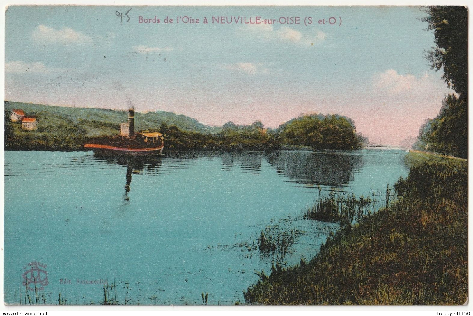 CPA 95 . Neuville Sur Oise . Bords De L'Oise . 1948 - Neuville-sur-Oise