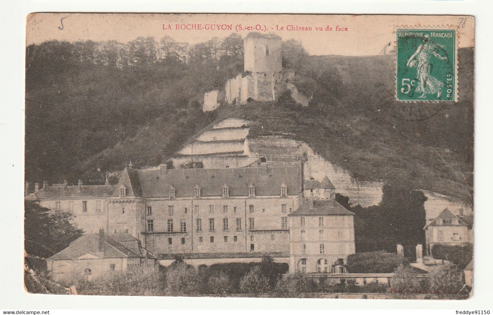 CPA 95 . La Roche Guyon . Le Château Vu De  Face  1906 - Other & Unclassified