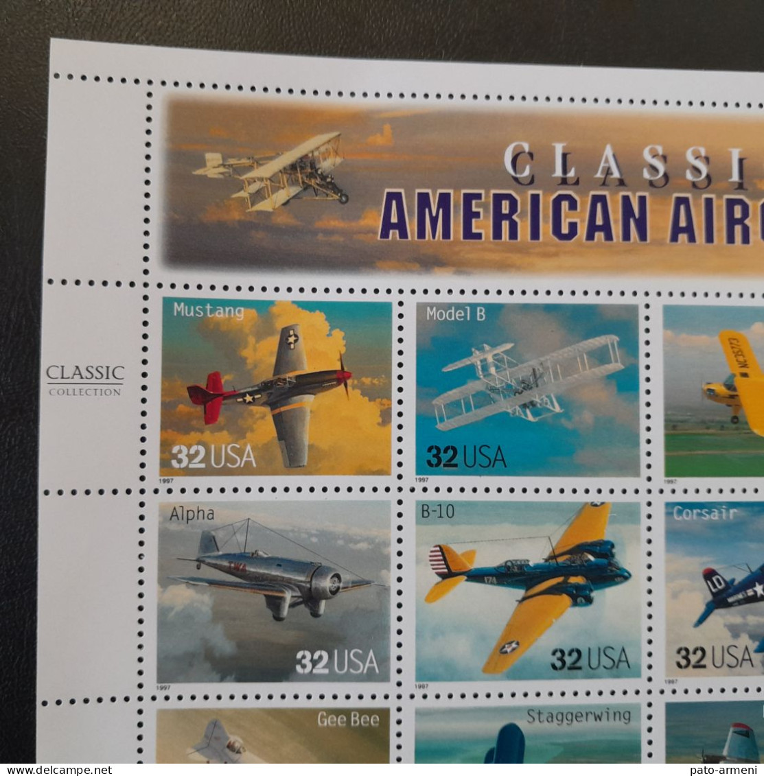 Timbres US (1997)- Classic American Aircraft Feuille de 20- SC#3142