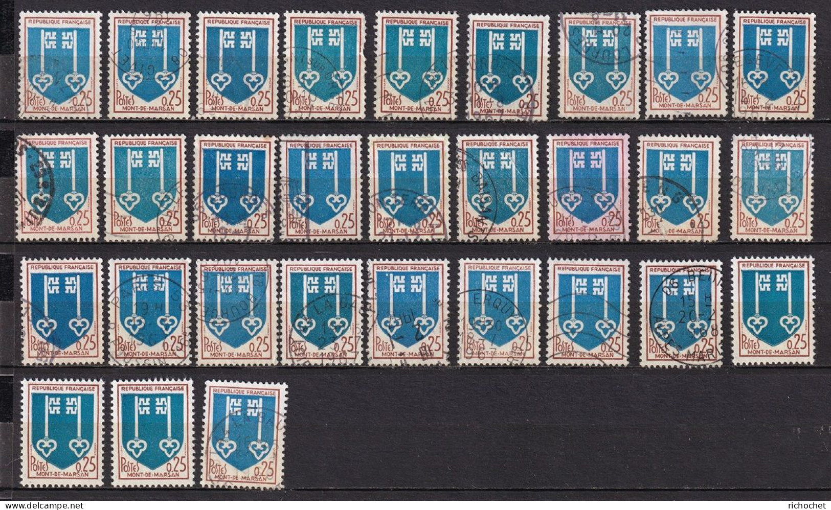 France  1469 (x30)  ° Pour étude - Used Stamps