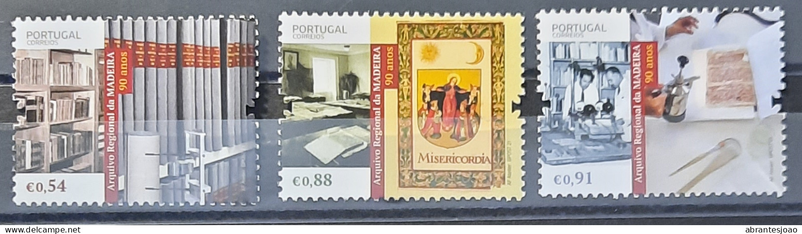 2021 - Portugal - MNH - 90 Years Of Regional Archives Of Madeira - 3 Stamps - Ongebruikt