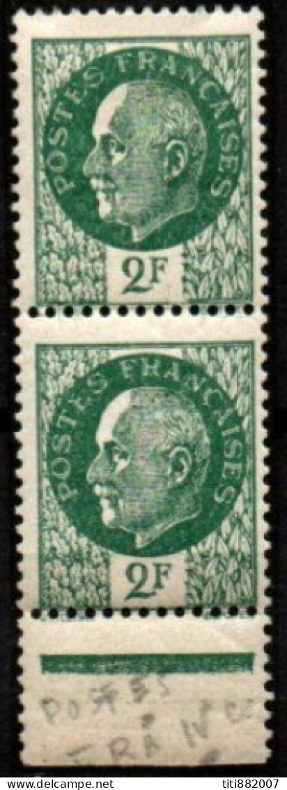 FRANCE    -   1941 .   Y&T N° 518 * .  Paire .  Légendes Maculées - Unused Stamps