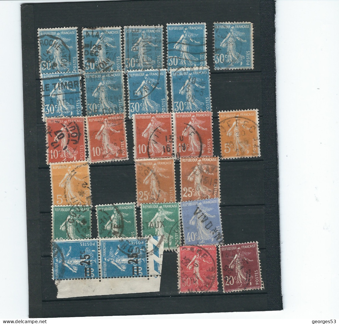 France  1 Lot De 25 Timbres  Oblitérés Divers  YT - Other & Unclassified