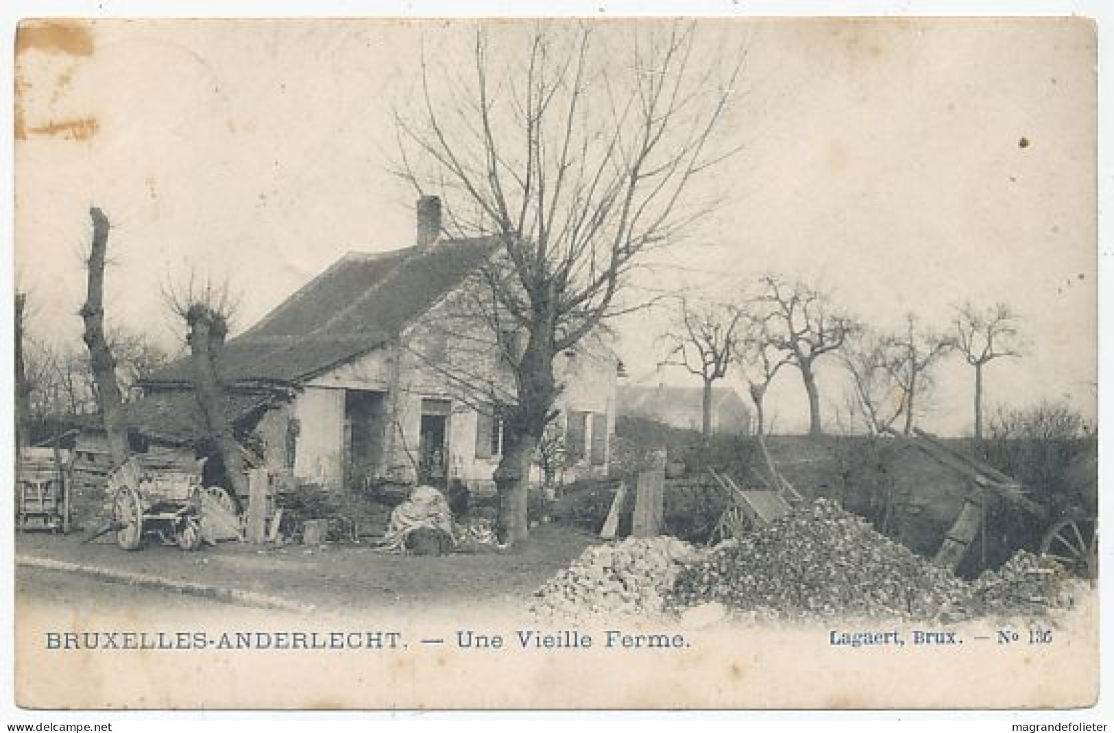 CPA CARTE POSTALE BELGIQUE BRUXELLES-ANDERLECHT UNE VIEILLE FERME 1902 - Anderlecht