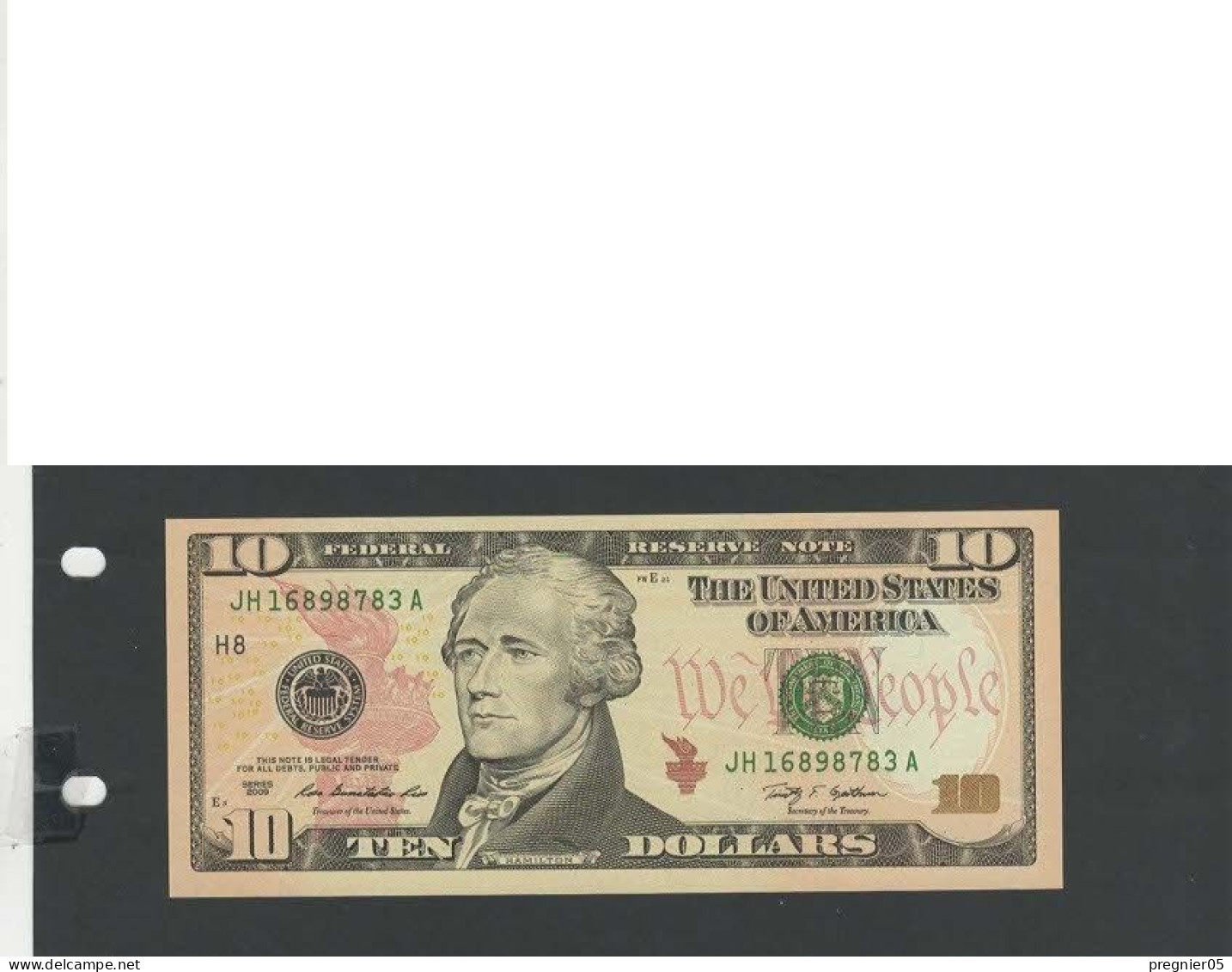 USA - Billets 10 Dollar 2009 NEUF/UNC P.532 § JH 783 - Billetes De La Reserva Federal (1928-...)