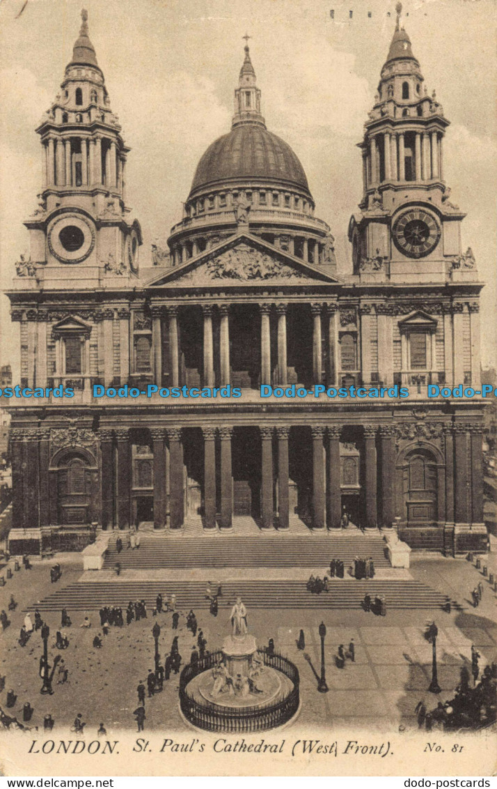 R042431 London. St. Pauls Cathedral. West Front. No 81. 1935 - Sonstige & Ohne Zuordnung