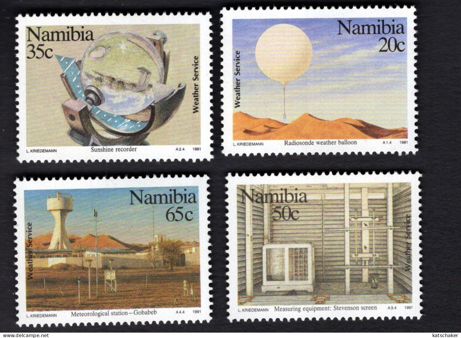 2025316397 1991 SCOTT 690 693 (XX) POSTFRIS MINT NEVER HINGED - NAMIBIAN WEATHER SERVICE CENT. - Namibie (1990- ...)