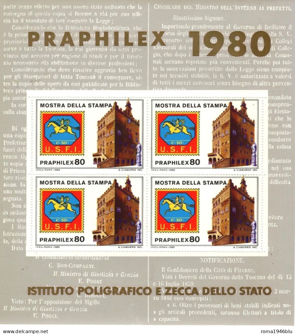 1980 PRAPHILEX ERINNOFILO FOGLIETTO - Cinderellas