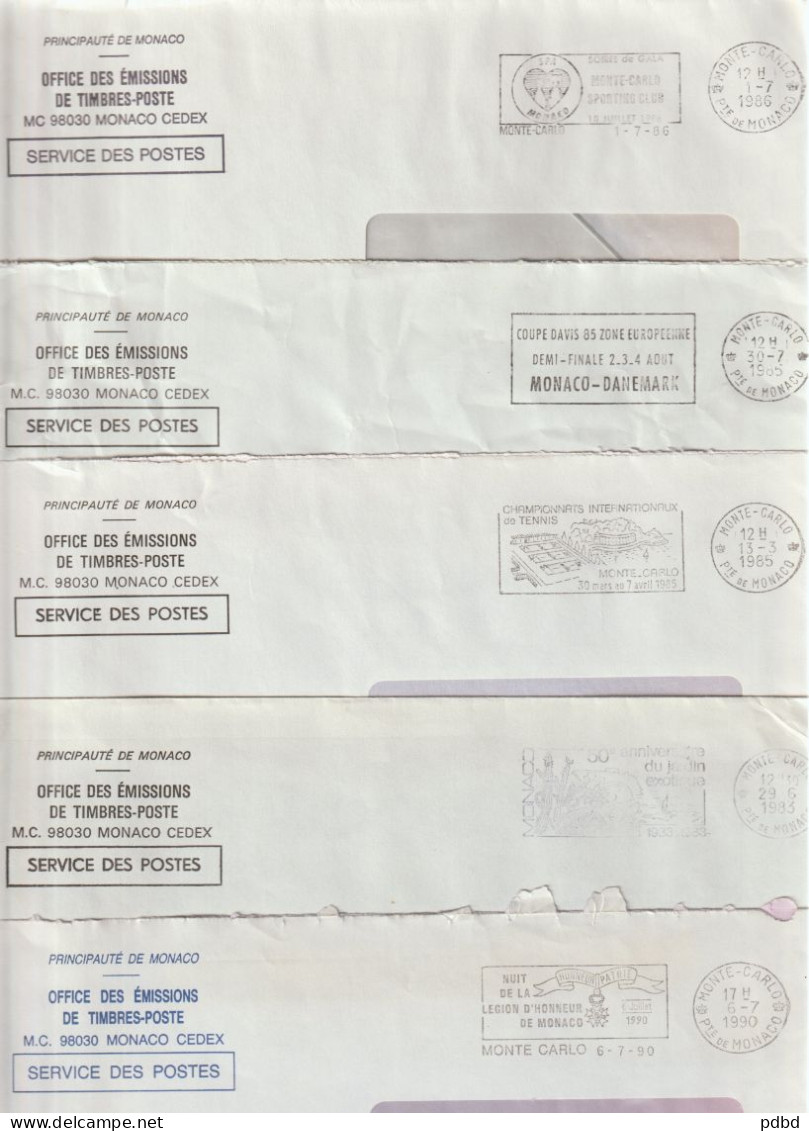 FT 72 . Monaco . Monte-Carlo . 15 Affranchissements . 21 Enveloppes GF Et PF . - Storia Postale