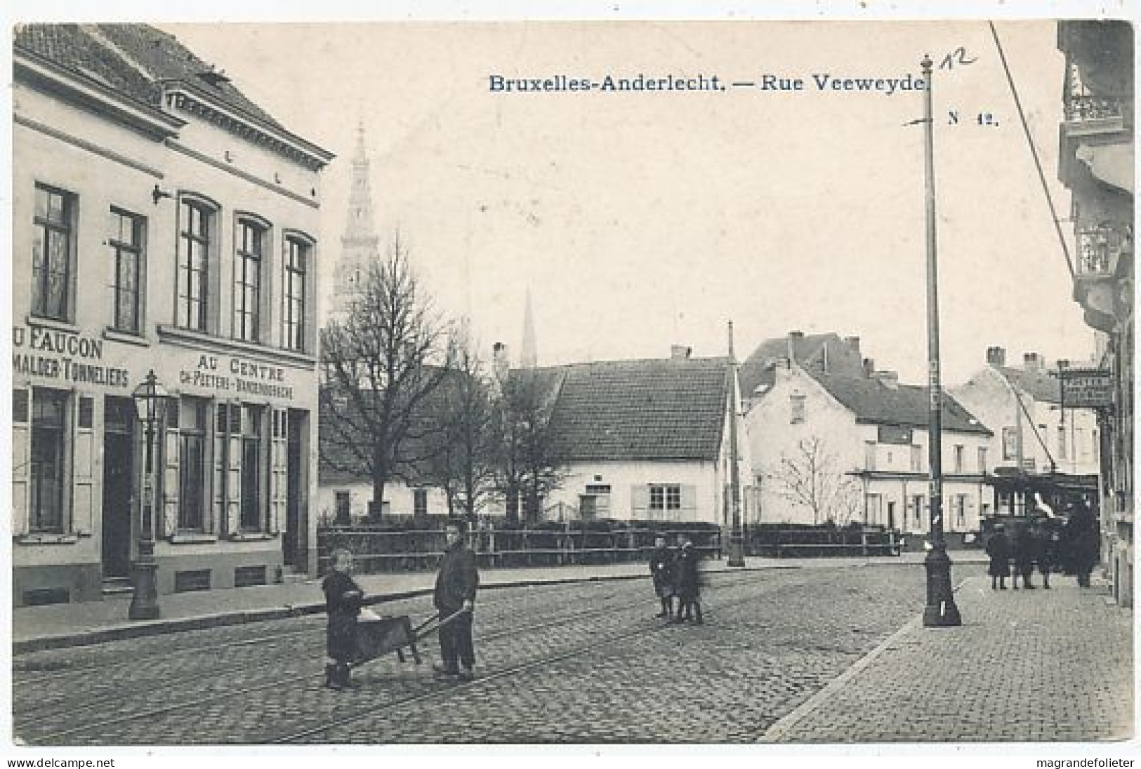 CPA CARTE POSTALE BELGIQUE BRUXELLES-ANDERLECHT RUE VEEWEYDE 1902 - Anderlecht