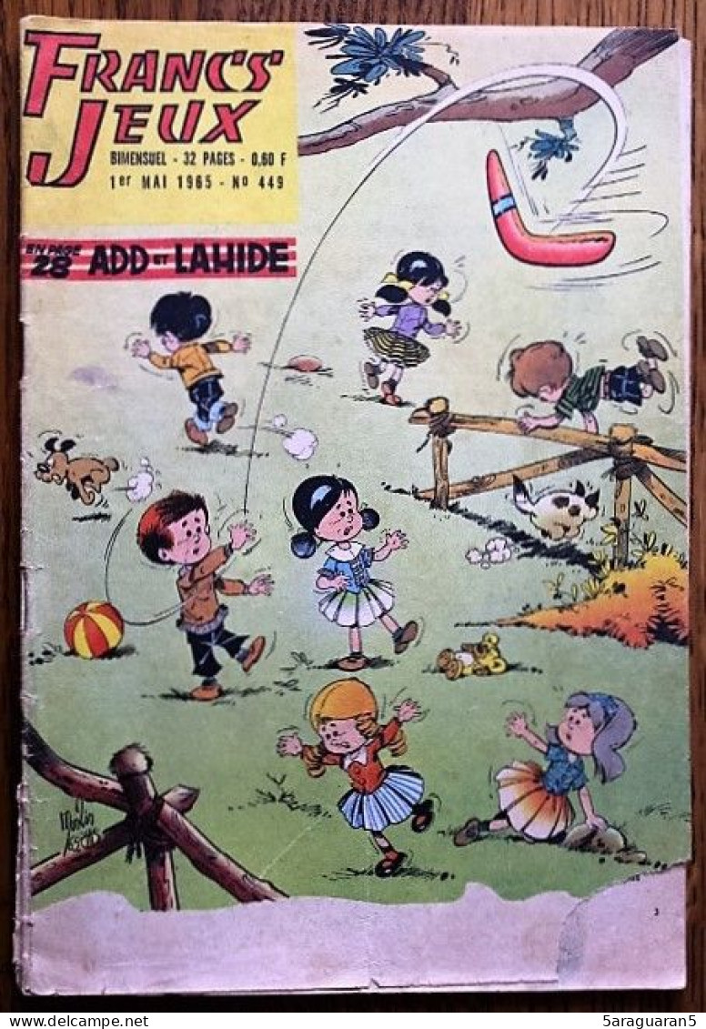 MAGAZINE FRANCS JEUX - 449 - Mai 1965 Avec Encart Double "Le Géant Des Pistes" Et Fiches "sur Deux Notes" - Altre Riviste