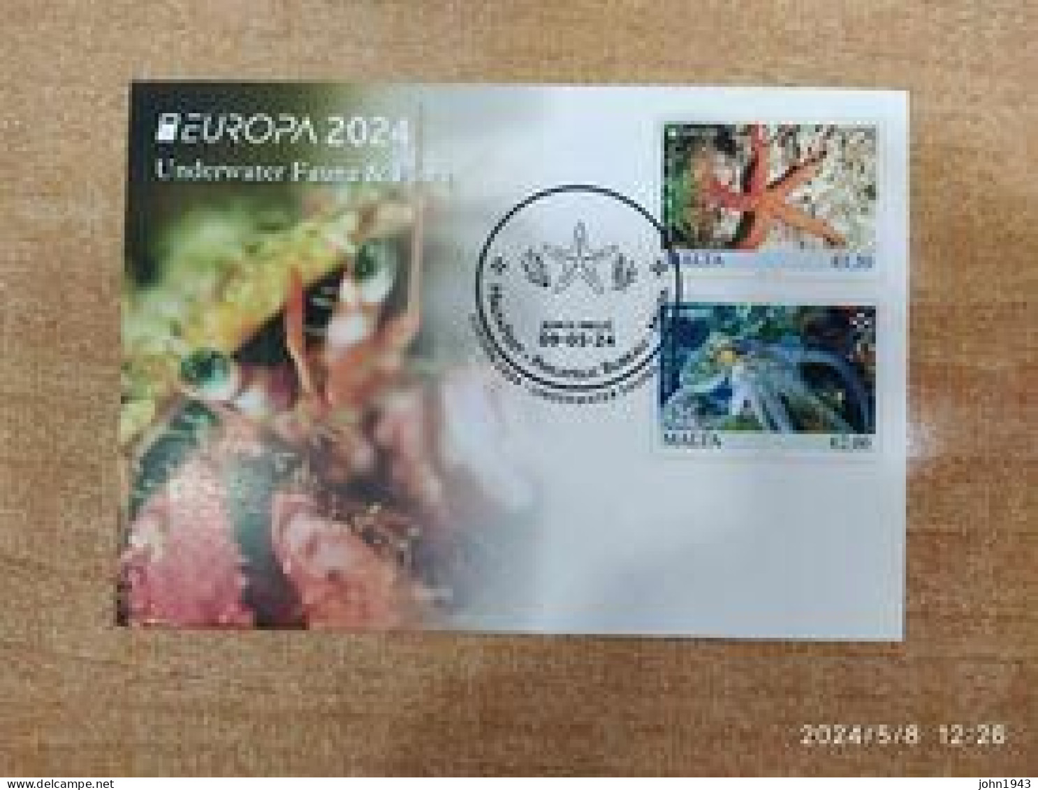 MALTA 2024 - EUROPA  "Underwater Fauna & FLORA " POSTAL CARD NO 46  USED Super Fine - Malta