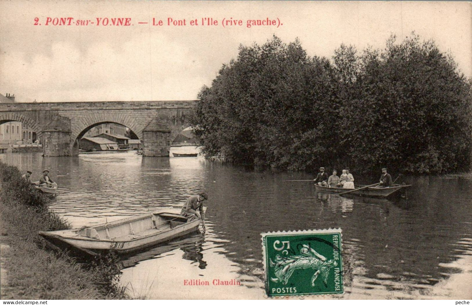 N°2317 W -cpa Pont Sur L'Yonne -le Pont Et L'île - - Pont Sur Yonne